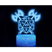 Dungeons & Dragons Nachtlichter, D20 Lampe, Schlafzimmer Dekor, Lichter, Gaming Jungen Geburtstagsgeschenke, Gamer Tag, Geschenk von ElsadiyDecorStore