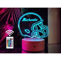 Fußball Helm Nachtlicht, Benutzerdefinierte Kinderzimmer Dekor, Geschenke Für Jungen, Lampen, Nachtlicht Lampe, Geschenk Ihn von ElsadiyDecorStore