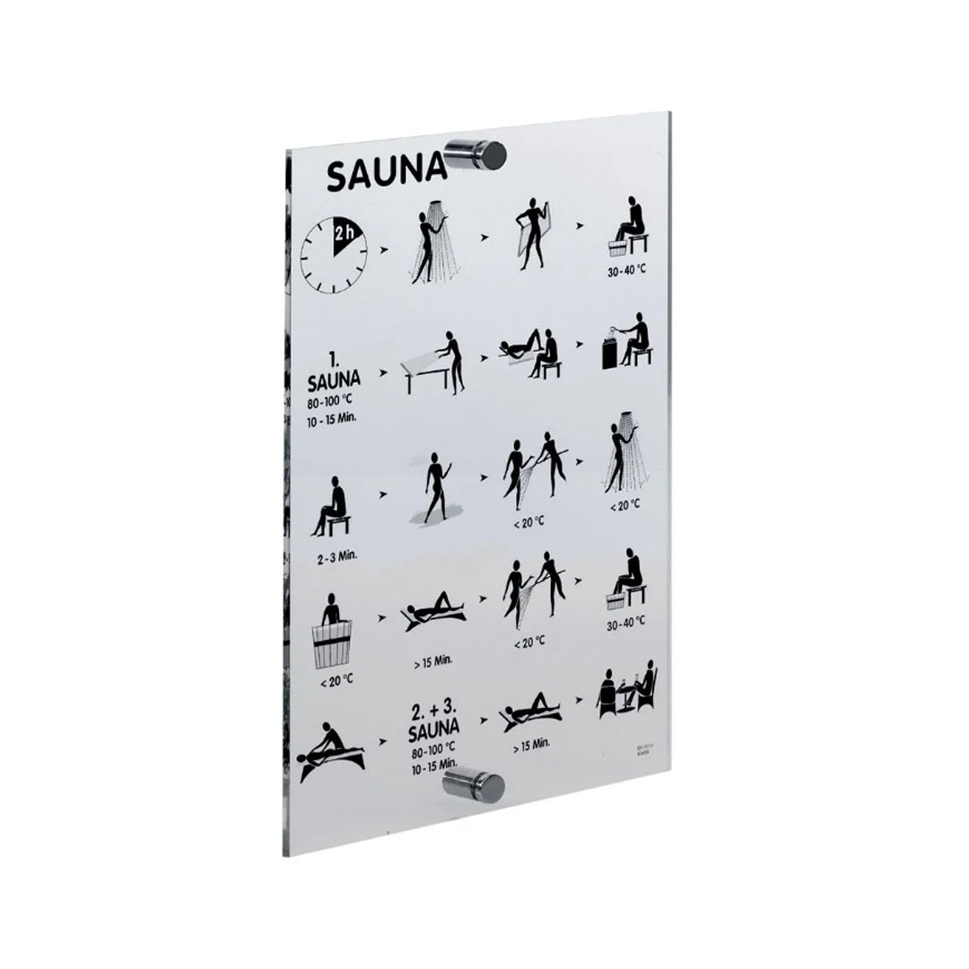 Baderegeltafel für Sauna & Dampfbad auf Acrylglas von Elsässer GmbH