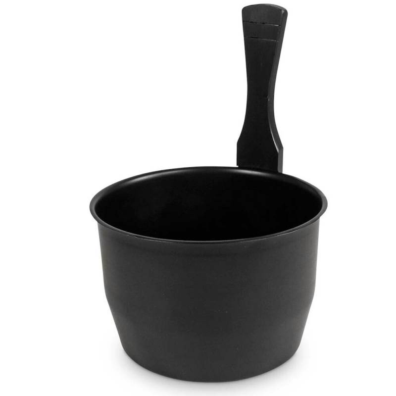 Eliga Aufgusseimer ca. 4 l aus Edelstahl mit schwarzer Pulverbeschichtung von Eliga