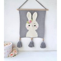 Hase Wandbehang Für Kinderzimmer Deko, Kawaii Wanddeko Baby Mädchen von Elsatoyshop