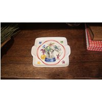 Villeroy & Boch Le Cirque Luxembourg Elefant Kuchenplatte Mit Griffen I Zirkus-Thema Platte Eckige Servierplatte Käseplatte von ElsiesCottageStore