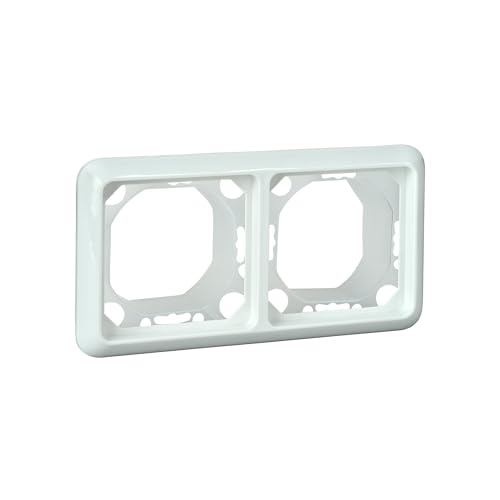 Elso 224244 Rahmen 2fach Fashion IP44 reinweiss Abdeckrahmen von Elso