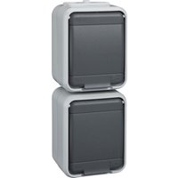 Elso Steckdose 2fach AP senkr.,lgrau/dgrau ELG445419 - ELG445419 Elso Steckdose 2fach AP senkr.,lgrau/dgrau ELG445419 - ELG445419 von Elso