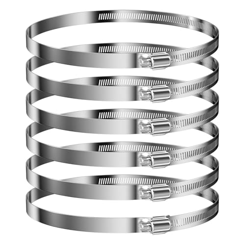 Elsrantor Schlauchschellen(141-165Mm) 6Pcs, Schlauch Schellen Rohrschellen Schelle Schlauchschell Schellen für Poolschlauch, Edelstahl Rohrschelle Schraubschelle, Schlauchschelle Schlauchklemmen Pool von Elsrantor