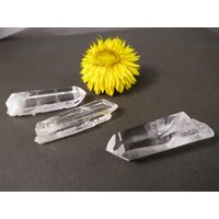 Lemurien Kristall Spitze 3 Stück Bergkristall Seed Pena Blanca Optisch Elestial Quarz Laser von ElstarSunbird