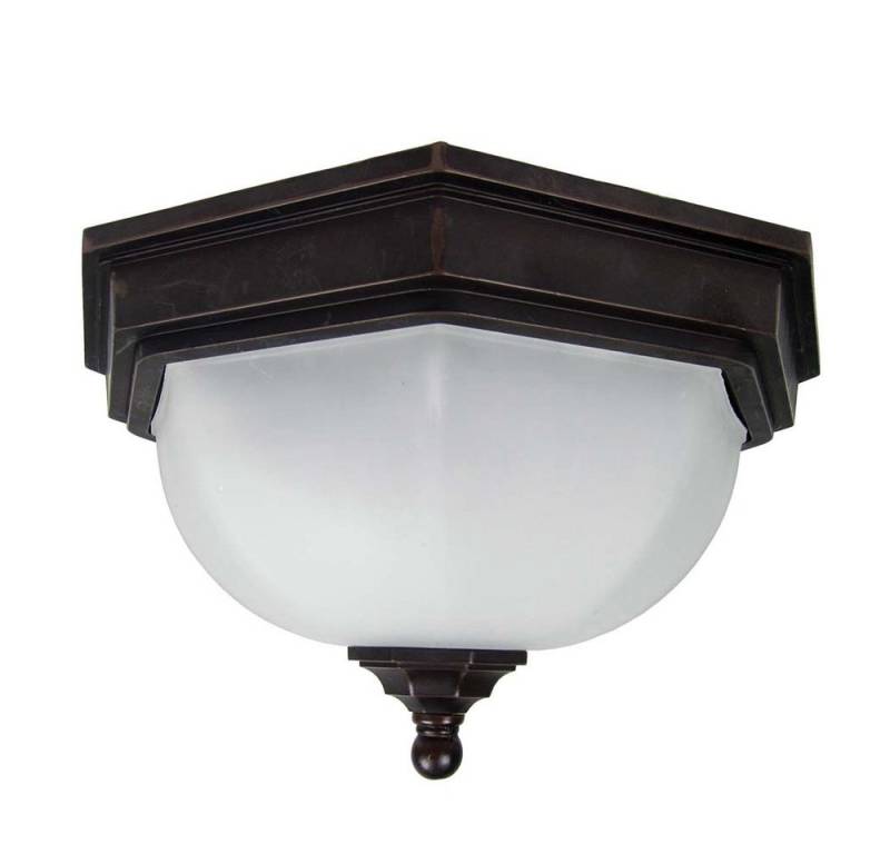 Elstead LIGHTING Außen-Deckenleuchte, Leuchtmittel nicht inklusive, Außenleuchte Deckenleuchte Laterne ALU Bronze 2 Flammig E27 von Elstead LIGHTING
