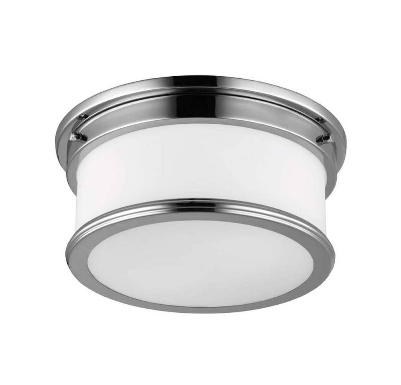 Elstead LIGHTING Außen-Deckenleuchte, Leuchtmittel nicht inklusive, Außenleuchte Deckenleuchte Stahl Glas Chrom D 31,8 cm 2 Flammig E27 von Elstead LIGHTING