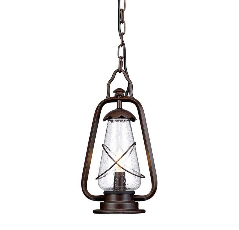Elstead LIGHTING Außen-Deckenleuchte, Leuchtmittel nicht inklusive, Außenleuchte Hängelampe Kettenlaterne Stahl Bronze D 20 cm Lampe von Elstead LIGHTING