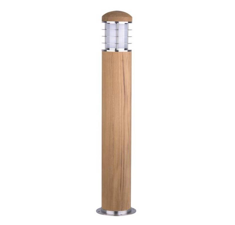 Elstead LIGHTING Außen-Stehlampe, Leuchtmittel nicht inklusive, Außenleuchte Stehleuchte Pollerleuchte Wegeleuchte Teakholz-Optik ALU von Elstead LIGHTING