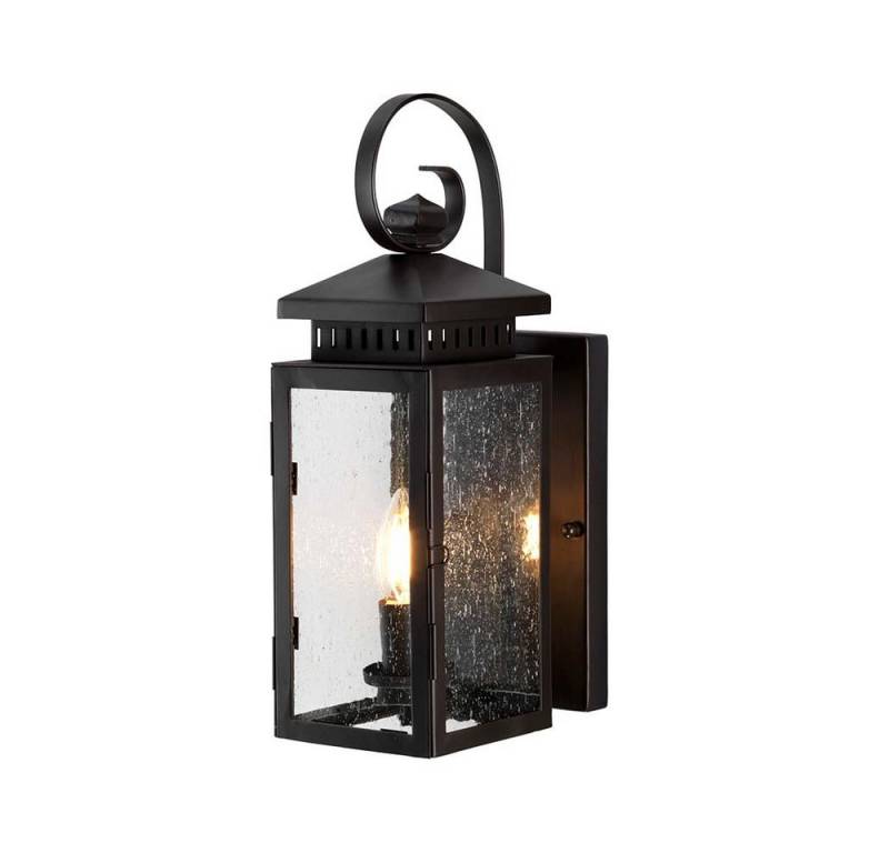 Elstead LIGHTING Außen-Wandleuchte, Leuchtmittel nicht inklusive, Außenleuchte Wandlampe Eisen Glas Bronze H 39 cm 1 Flammig Laterne E14 von Elstead LIGHTING