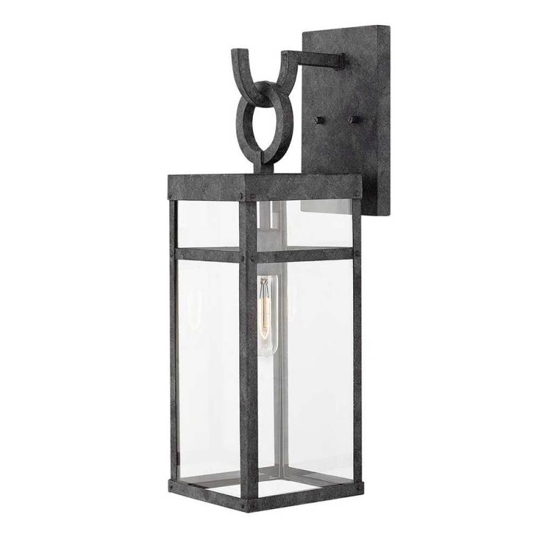 Elstead LIGHTING Außen-Wandleuchte, Leuchtmittel nicht inklusive, Außenleuchte Wandleuchte Wandlampe Aluminium Glas IP44 Gartenlampe H von Elstead LIGHTING