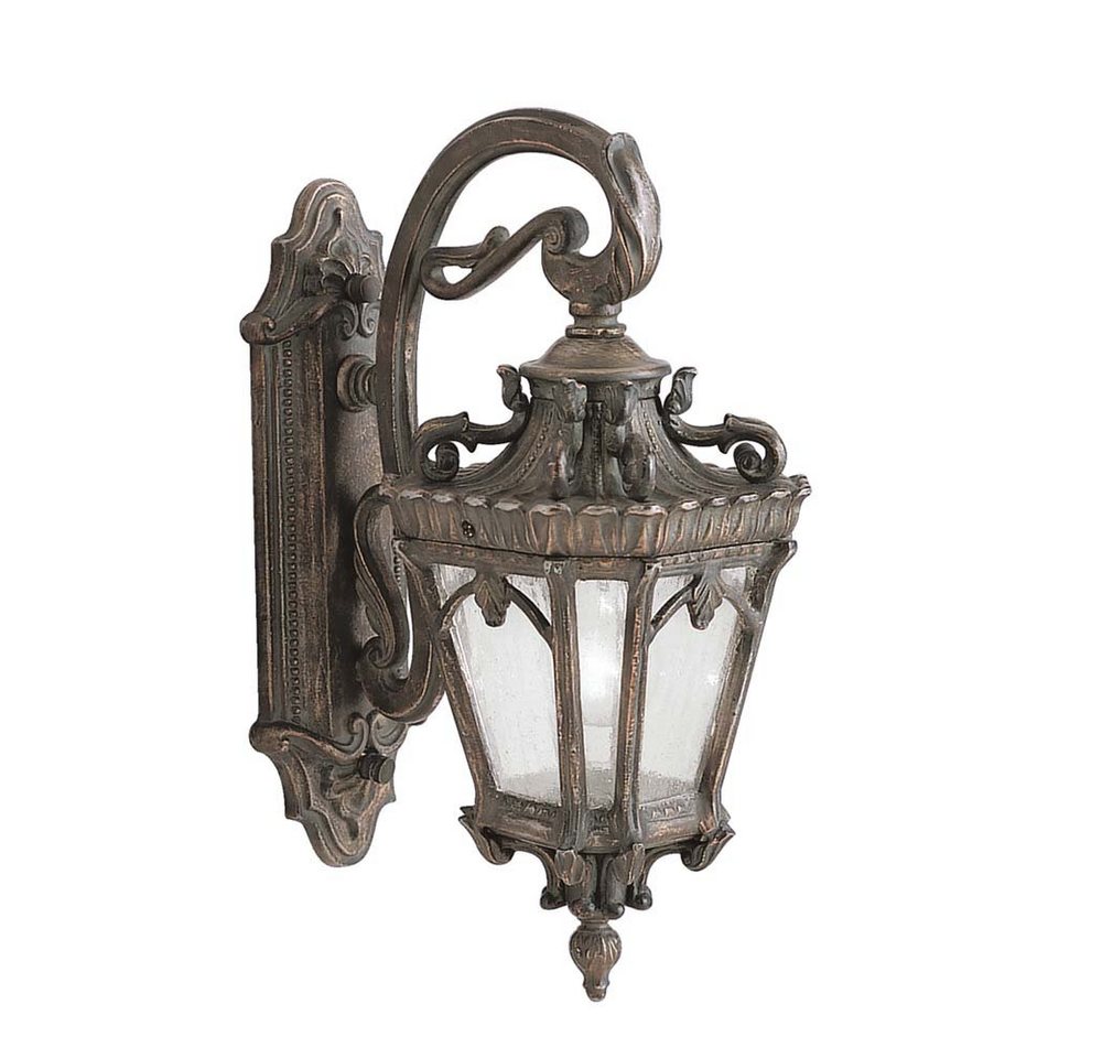 Elstead LIGHTING Außen-Wandleuchte, Leuchtmittel nicht inklusive, Außenleuchte Wandlampe Laterne ALU Glas 1 Flammig H 45,7 cm Antik von Elstead LIGHTING