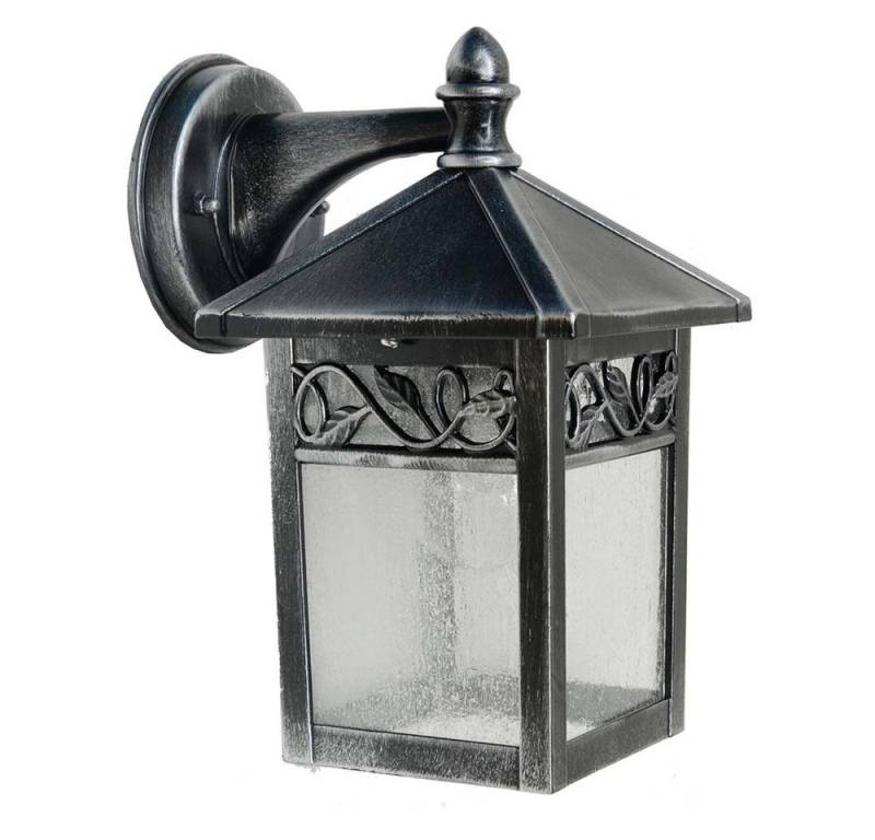 Elstead LIGHTING Außen-Wandleuchte, Leuchtmittel nicht inklusive, Außenleuchte Wandlampe Laterne ALU-Guss Schwarz-Silber H 26,2 cm von Elstead LIGHTING