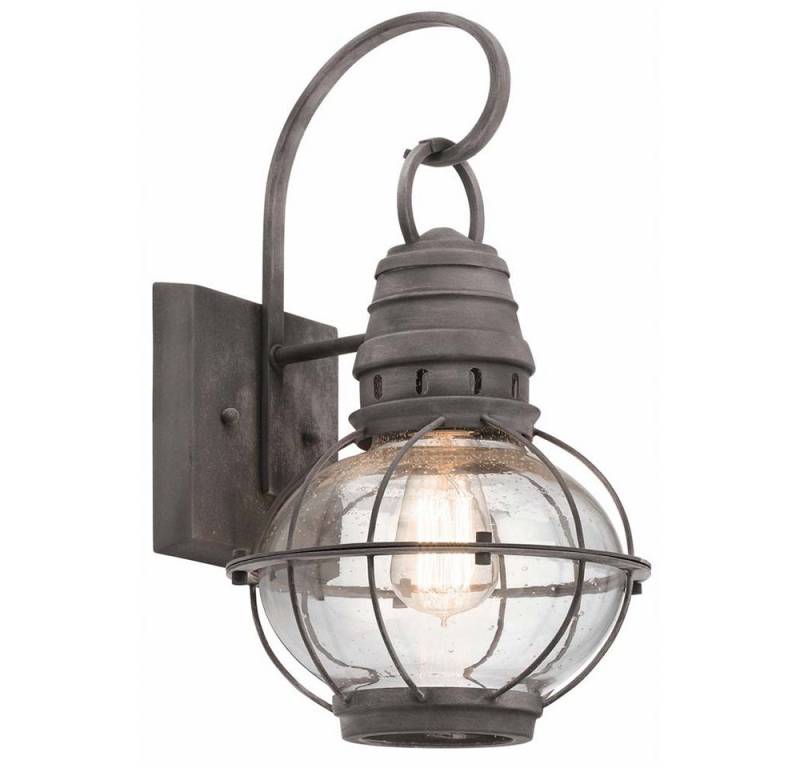 Elstead LIGHTING Außen-Wandleuchte, Leuchtmittel nicht inklusive, Außenleuchte Wandlampe Laterne Stahl Glas Verwittertes Zink H 40,5 cm Elstead LIGHTING Außen-Wandleuchte, Leuchtmittel nicht inklusive, Außenleuchte Wandlampe Laterne Stahl Glas Verwittertes Zink H 40,5 cm von Elstead LIGHTING