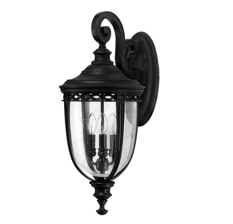 Elstead LIGHTING Außen-Wandleuchte, Leuchtmittel nicht inklusive, Außenleuchte Wandlampe Stahl Glas Schwarz Gartenlampe Antik 3 von Elstead LIGHTING