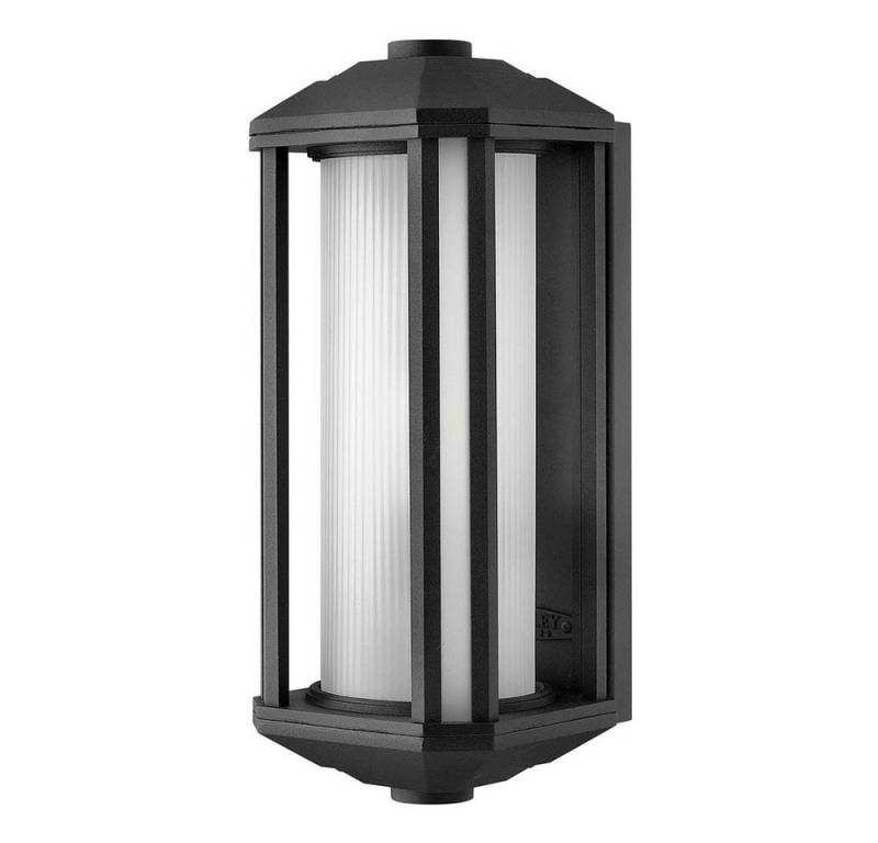 Elstead LIGHTING Außen-Wandleuchte, Leuchtmittel nicht inklusive, Wandlampe Außen Wandleuchte Terrassenlampe Glas schwarz Aluminium 1 von Elstead LIGHTING