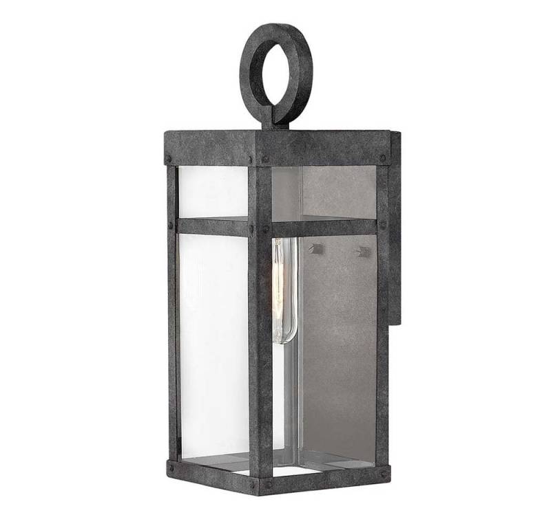 Elstead LIGHTING Außen-Wandleuchte, Leuchtmittel nicht inklusive, Wandleuchte Außenleuchte Aluminium Glas IP44 Wandlampe Gartenlampe H von Elstead LIGHTING