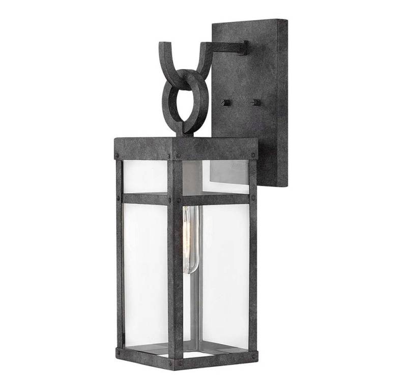 Elstead LIGHTING Außen-Wandleuchte, Leuchtmittel nicht inklusive, Wandleuchte Wandlampe Außenleuchte Aluminium Glas IP44 Gartenlampe H von Elstead LIGHTING