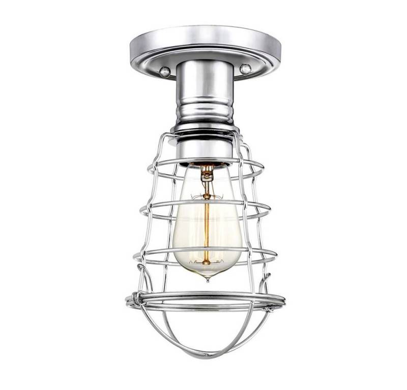 Elstead LIGHTING Deckenleuchte, Leuchtmittel nicht inklusive, Deckenleuchte Wohnzimmerlampe Flurleuchte Industriell E27 Käfig Stahl von Elstead LIGHTING