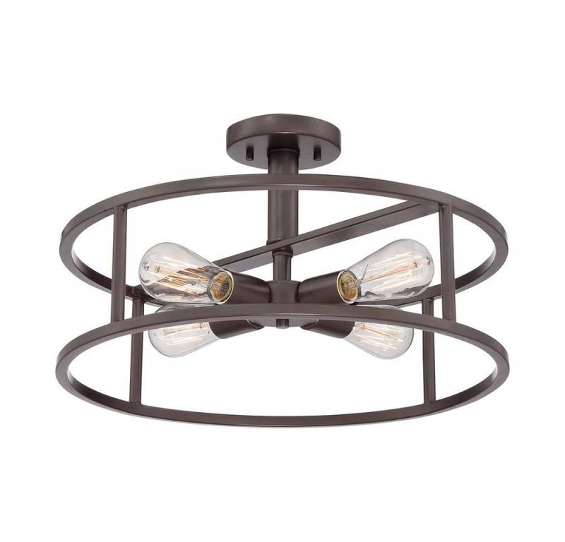 Elstead LIGHTING Deckenleuchte, Leuchtmittel nicht inklusive, Deckenleuchte Lampe Wohnzimmerleuchte Stahl Bronze 4 Flammig von Elstead LIGHTING