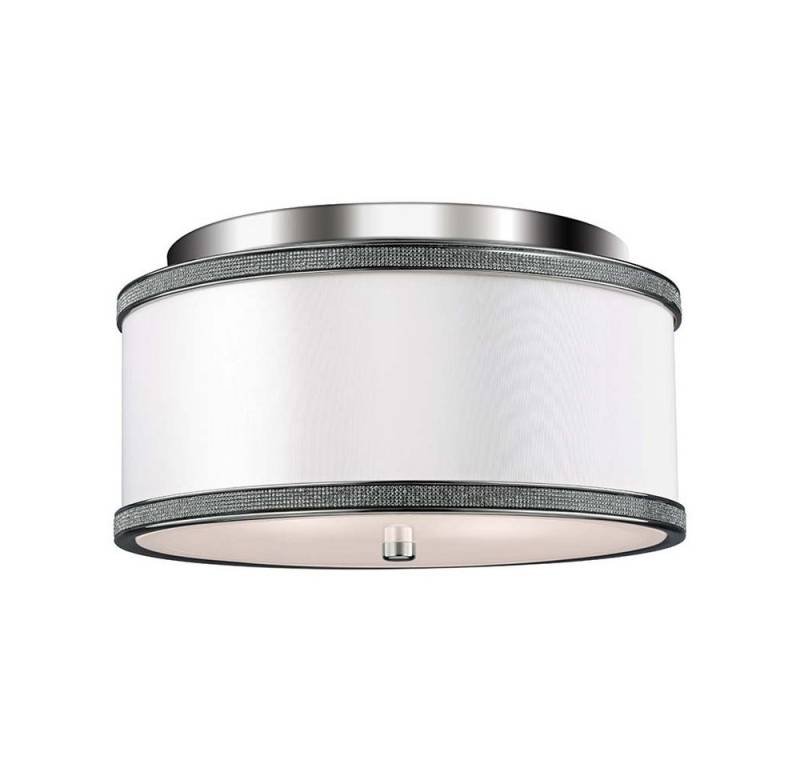 Elstead LIGHTING Deckenleuchte, Leuchtmittel nicht inklusive, Deckenleuchte Wandlampe Badleuchte Stahl Nickel D 33 cm von Elstead LIGHTING