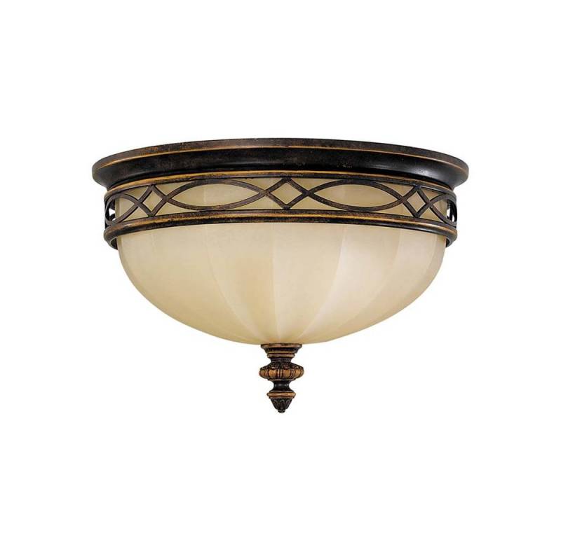 Elstead LIGHTING Deckenleuchte, Leuchtmittel nicht inklusive, Deckenleuchte Wohnzimmerleuchte Vintage-Stil Stahl Nussbaum D von Elstead LIGHTING