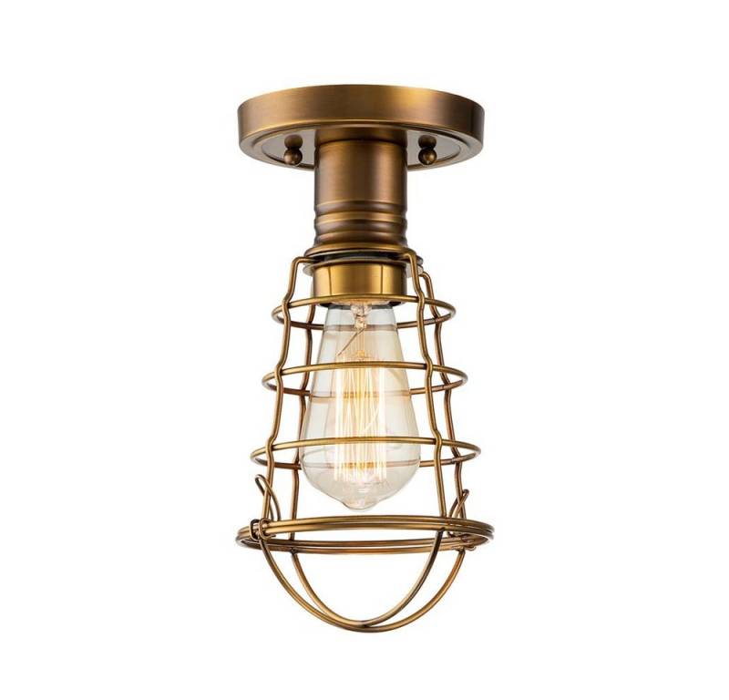 Elstead LIGHTING Deckenstrahler, LED-Leuchtmittel fest verbaut, Deckenleuchte Deckenlampe Wohnzimmerleuchte Stahl Messing 1 Flammig von Elstead LIGHTING