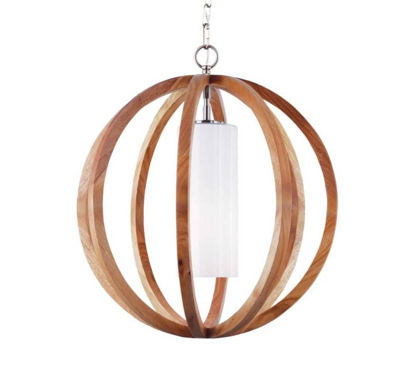 Elstead LIGHTING Hängeleuchte, Leuchtmittel nicht inklusive, Pendellampe Deckenleuchte Hängelampe Holz Stahl D 52,1 cm von Elstead LIGHTING