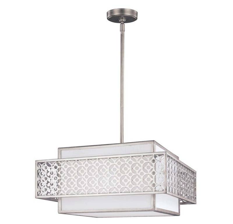 Elstead LIGHTING Hängeleuchte, Leuchtmittel nicht inklusive, Pendellampe Deckenleuchte Hängelampe Stahl Leinen D 50,2 cm von Elstead LIGHTING