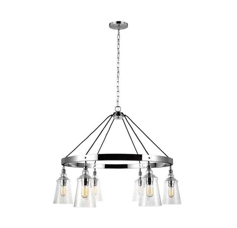 Elstead LIGHTING Hängeleuchte, Leuchtmittel nicht inklusive, Pendelleuchte Hängelampe Deckenlampe Chrome Eisen Glas von Elstead LIGHTING