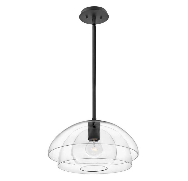 Elstead LIGHTING Hängeleuchte, Leuchtmittel nicht inklusive, Pendelleuchte Hängelampe Deckenlampe Eisen Alu Glas Schwarz von Elstead LIGHTING