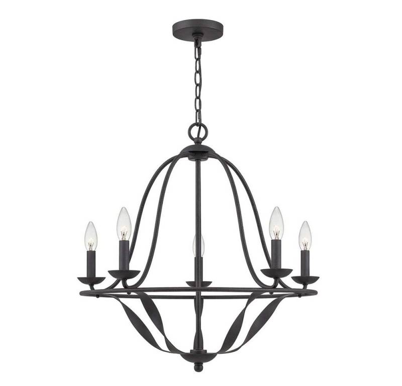 Elstead LIGHTING Kronleuchter, Leuchtmittel nicht inklusive, Hängeleuchte Kronleuchter Pendelleuchte Esszimmerlampe 5-Flammig Stahl von Elstead LIGHTING