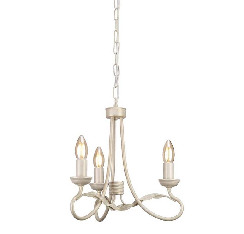 Elstead LIGHTING Kronleuchter, Leuchtmittel nicht inklusive, Kronleuchter Hängelampe Deckenleuchte Metall Beige Gold D 36 cm von Elstead LIGHTING
