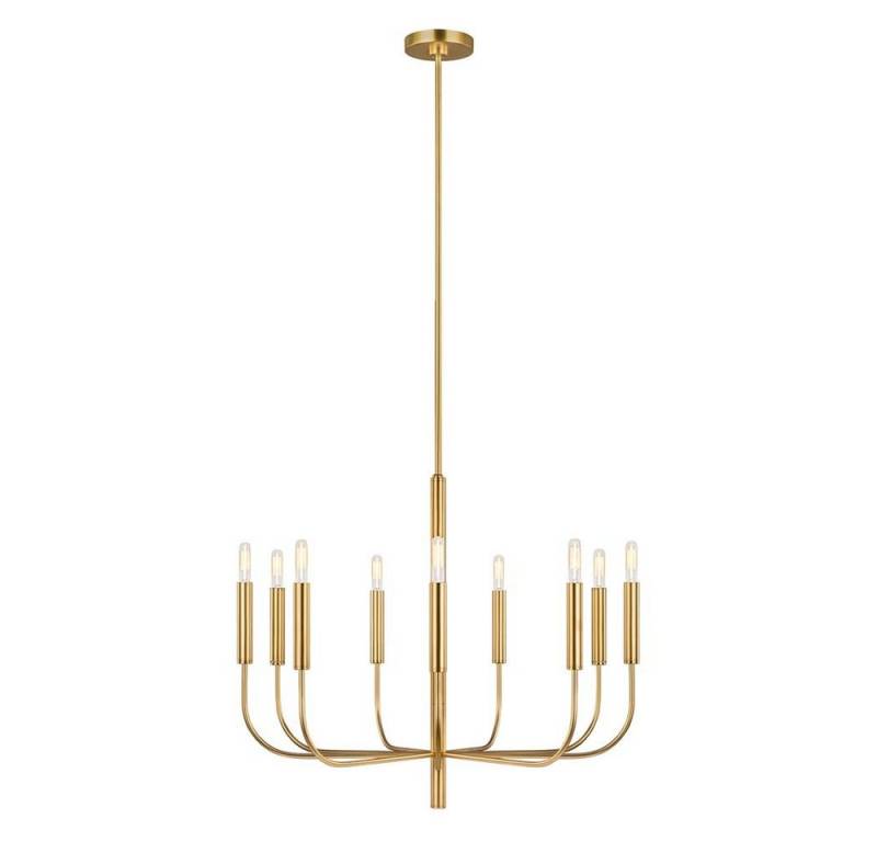 Elstead LIGHTING Kronleuchter, Leuchtmittel nicht inklusive, Kronleuchter Hängelampe Deckenleuchte Stahl Messing D 75,9 cm von Elstead LIGHTING