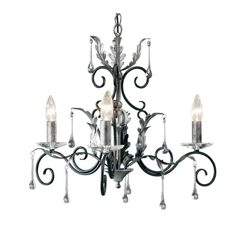 Elstead LIGHTING Kronleuchter, Leuchtmittel nicht inklusive, Kronleuchter Hängelampe Deckenleuchte Stahl Schwarz Silber D 65cm Elstead LIGHTING Kronleuchter, Leuchtmittel nicht inklusive, Kronleuchter Hängelampe Deckenleuchte Stahl Schwarz Silber D 65cm von Elstead LIGHTING