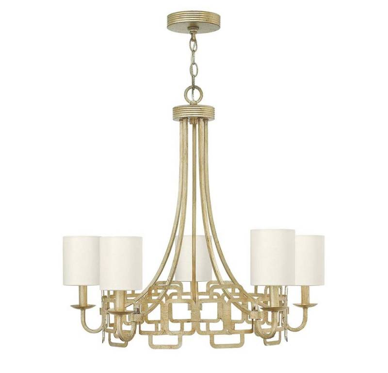 Elstead LIGHTING Kronleuchter, Leuchtmittel nicht inklusive, Kronleuchter Hängelampe Deckenleuchte Stahl Silber D 71,1 cm von Elstead LIGHTING