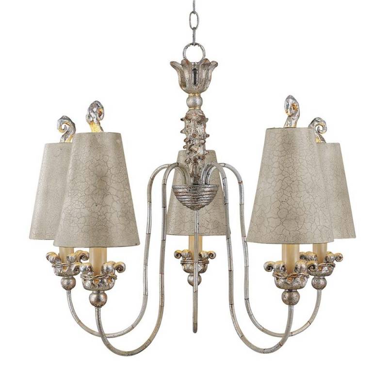 Elstead LIGHTING Kronleuchter, Leuchtmittel nicht inklusive, Kronleuchter Hängelampe Deckenleuchte Stahl Silber Gold von Elstead LIGHTING