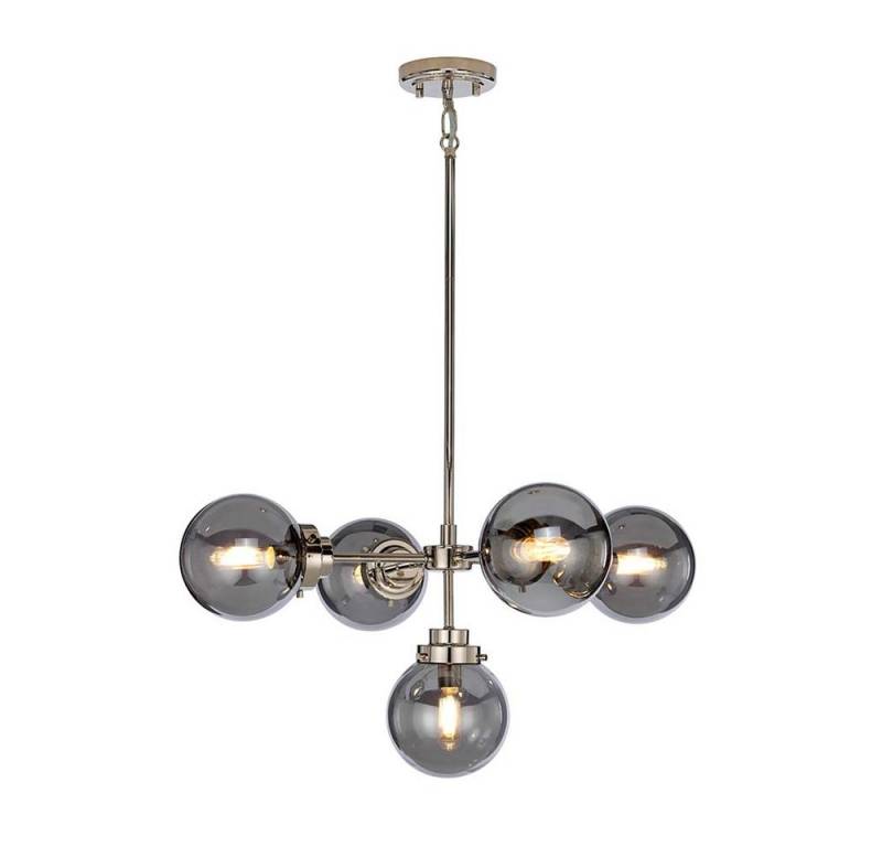 Elstead LIGHTING Kronleuchter, Leuchtmittel nicht inklusive, Kronleuchter Hängelampe Pendellampe Stahl Spiegel-Glas D 67,4 cm 5 von Elstead LIGHTING