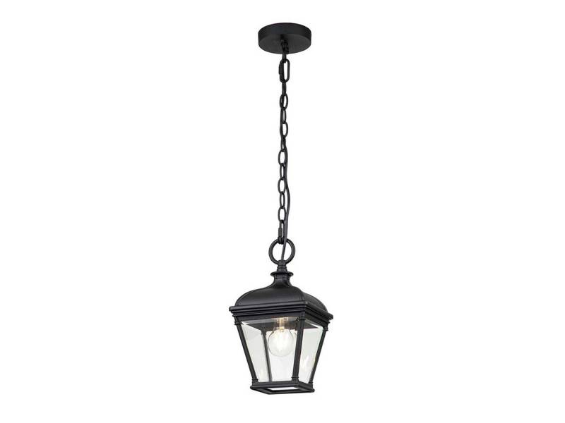 Elstead LIGHTING LED Außen-Deckenleuchte, LED wechselbar, Warmweiß, Landhausstil Ketten-Laterne hängend mit Klarglas Lampenschirm Ø 18cm von Elstead LIGHTING