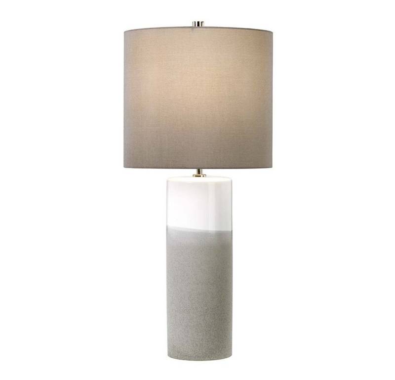 Elstead LIGHTING LED Tischleuchte, Leuchtmittel nicht inklusive, Nachttischleuchte Tischlampe Beistellleuchte Kunstseide Keramik grau von Elstead LIGHTING