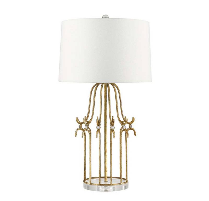 Elstead LIGHTING LED Tischleuchte, Leuchtmittel nicht inklusive, Tischleuchte Beistelllampe Wohnzimmerlampe Stahl Gold von Elstead LIGHTING