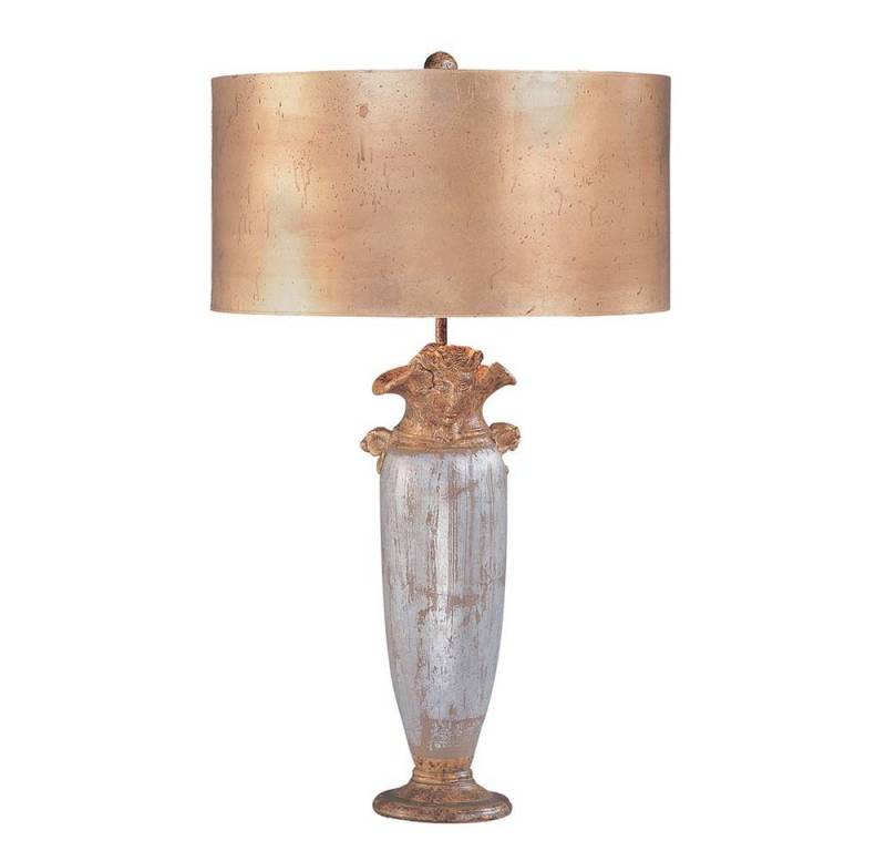 Elstead LIGHTING LED Tischleuchte, Leuchtmittel nicht inklusive, Tischleuchte Beistelllampe Wohnzimmerleuchte Stahl Silber Gold Braun H von Elstead LIGHTING