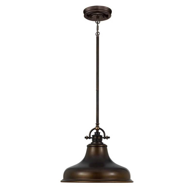 Elstead LIGHTING Pendelleuchte, Leuchtmittel nicht inklusive, Hängeleuchte Pendellampe Deckenleuchte Metall Glas dunkles Messing 1 von Elstead LIGHTING