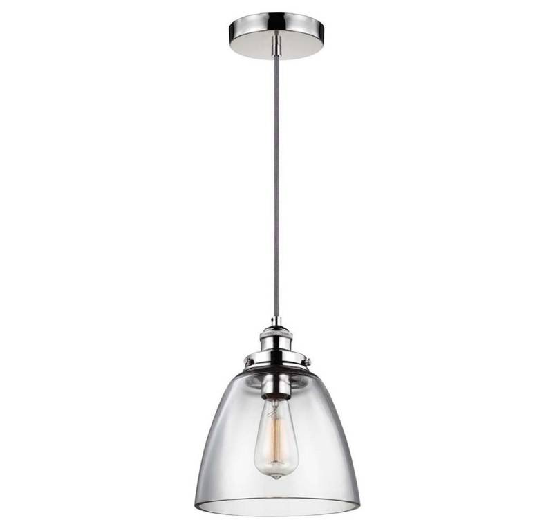 Elstead LIGHTING Pendelleuchte, Leuchtmittel nicht inklusive, Pendellampe Deckenleuchte Hängelampe Glas Nickel D 22,8 cm von Elstead LIGHTING