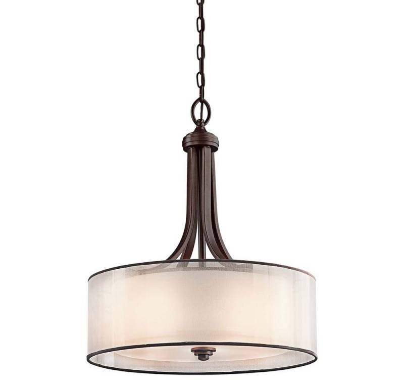 Elstead LIGHTING Pendelleuchte, Leuchtmittel nicht inklusive, Pendellampe Deckenleuchte Hängelampe Leinengewebe Opalglas von Elstead LIGHTING