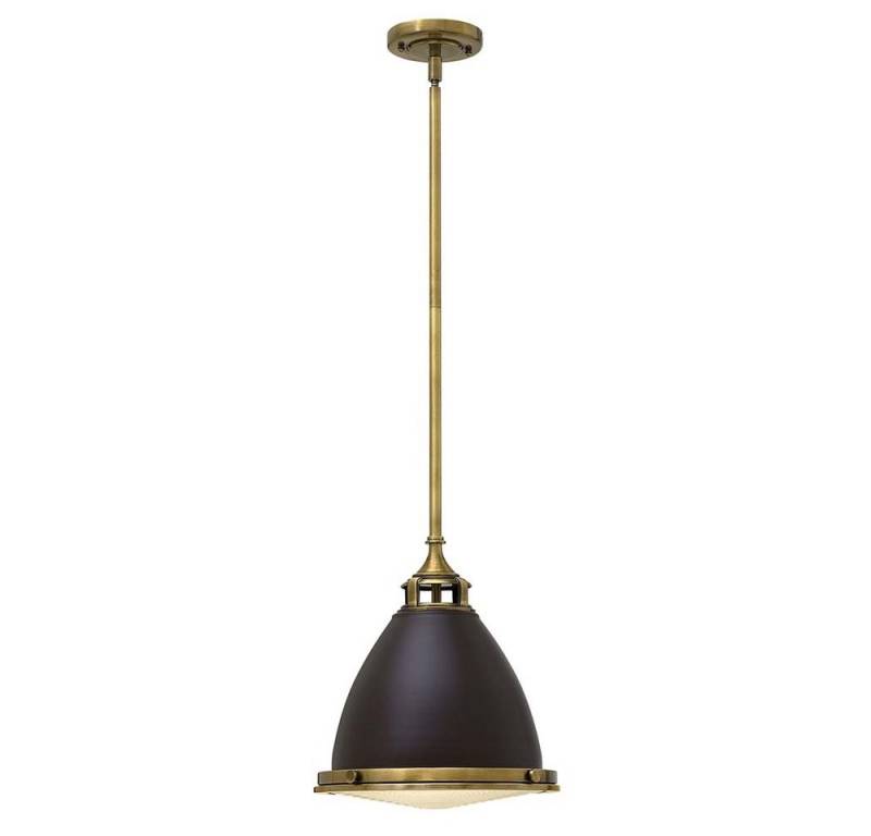 Elstead LIGHTING Pendelleuchte, Leuchtmittel nicht inklusive, Pendellampe Hängeleuchte Deckenlampe Glas Metall Bronze D 32,4 cm von Elstead LIGHTING