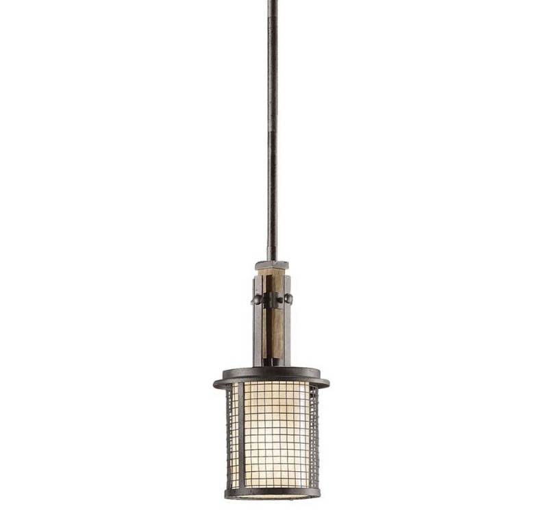 Elstead LIGHTING Pendelleuchte, Leuchtmittel nicht inklusive, Pendelleuchte Deckenlampe Hängeleuchte Amboss Eisen Glas D 15,2 cm 1 von Elstead LIGHTING