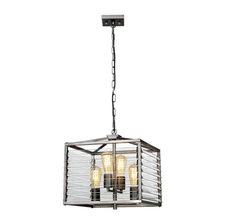 Elstead LIGHTING Pendelleuchte, Leuchtmittel nicht inklusive, Pendelleuchte Hängelampe Pendellampe Industrial Glas Wohnzimmerleuchte von Elstead LIGHTING