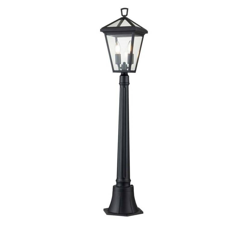 Elstead LIGHTING Pollerleuchte, Leuchtmittel nicht inklusive, Wegeleuchte Stehleuchte Außenleuchte Gartenlampe IP44 Schwarz Glas H von Elstead LIGHTING